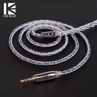 KBEAR 16 core Silver plated Cable 2.5/3.5/4.4mm Upgrade Cable With MMCX/2pin/QDC/TFZ Connector with F1 KB06 HI7 ZSX BLON BL03