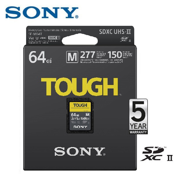 ภาพหน้าปกสินค้าSony 64GB SDXC UHS-II M-Series 277MB/s TOUGH