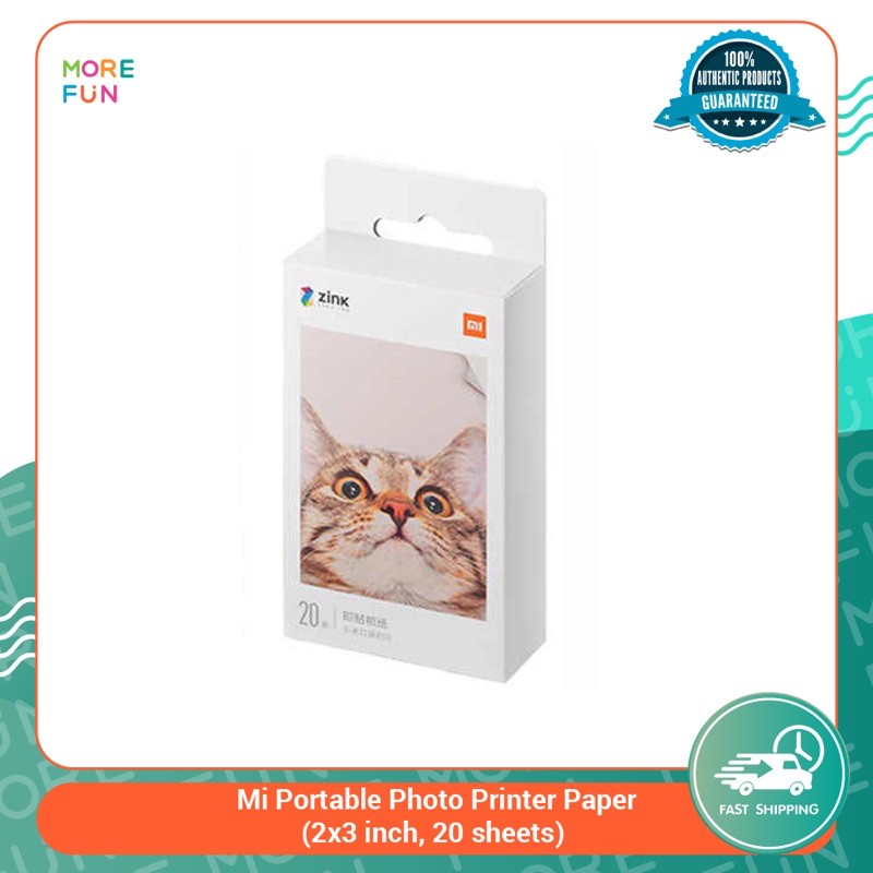 รูปภาพของXiaomi Mi Portable Photo Printer Paper (2x3 inch, 20 sheets) กระดาษปริ้นขนาด 2x3 นิ้ว จำนวน 20 แผ่นลองเช็คราคา