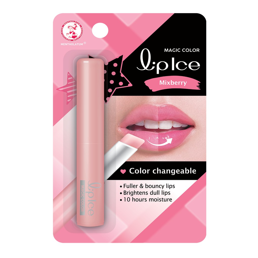 Mentholatum Lip Ice Magic Color Mixberry เมนโทลาทั่ม ลิปไอซ์ เมจิค