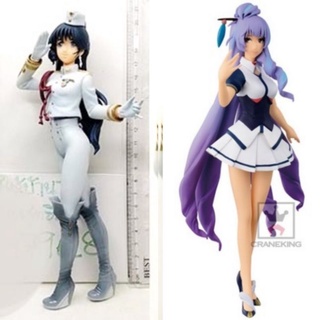 (แท้/มือ2ไม่มีฐานและธง) Banpresto Macross Frontier Movie The Wings of Goodbye Ichiban Kuji Open Premium Figure