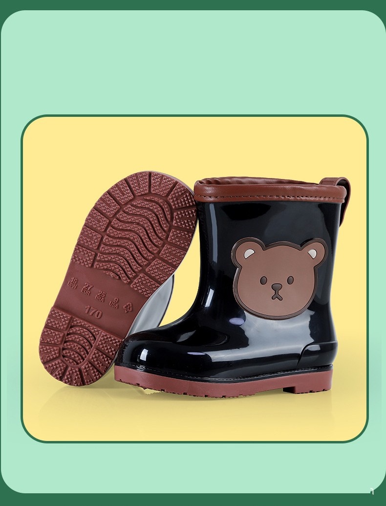 ภาพประกอบของ YA ZHOU LONG รองเท้ากันฝนเด็ก รองเท้าบูทกันฝนลายการ์ตูน กันลื่น พื้นนุ่ม กันน้ำ หมีน่ารัก เหมาะสำหรับเด็กชายและเด็กหญิง