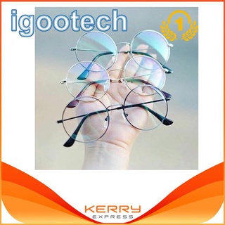 igootech New 2019 Fashion แว่นตากรองแสง แว่นกรองแสง ทรงกลม รุ่น blue 902(กรองแสงคอม กรองแสงมือถือ ถนอมสายตา)