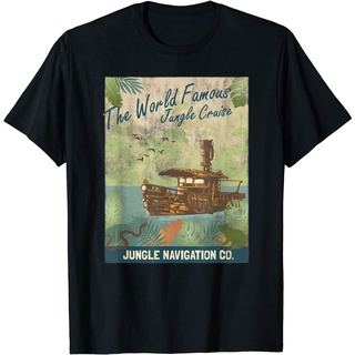 ราคาระเบิดDisney Jungle Cruise Jungle Navigation Co. เสื้อยืด พิมพ์ลายโปสเตอร์ สําหรับผู้ชายS-3XL