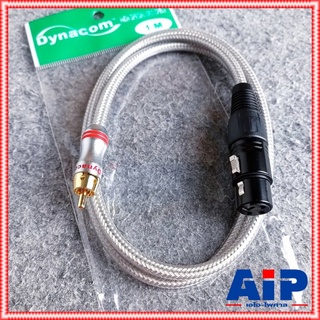 DYNACOM สายP.RCA-CANNONตัวเมีย ความยาว 1M J051 สายใส RCA ออก XLR เมีย สายสัญญาณเสียง สายสัญญาณ ไดน่าคอม RCA ออก CANNO...