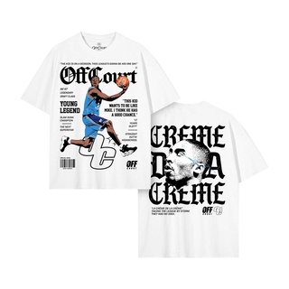 เสื้อเบลาส์ - OFFCOURT - มือใหม่ V.2 "CRENSHAW" เสื้อยืดผ้าฝ้ายเสื้อยืด UNISEX คลาสสิกเสื้อยืดสําหร