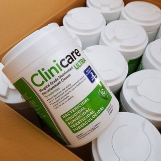 Clinicare Ultra Disinfectant Towelettes แผ่นฆ่าเชื้อ ทิชชู่เปียก เอนกประสงค์ 180 แผ่น/กระปุก