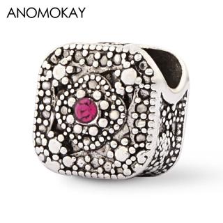 anomokay สร้อยข้อมือคริสตัลสีเงินสไตล์วินเทจสําหรับผู้หญิง