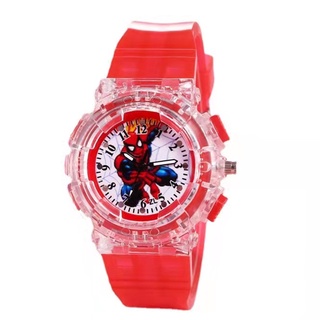 Spiderman สีสันสดใสนาฬิกาเด็กนาฬิกาเด็ก(RED)