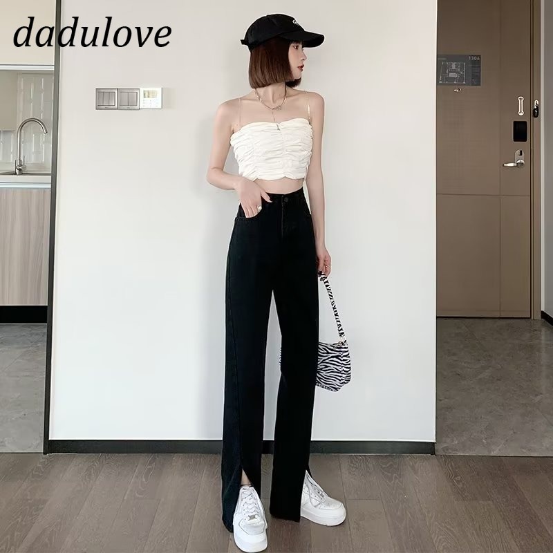 dadulove-new-ing-korean-version-of-black-split-jeans-high-waist-loose-wide-leg-pants-fashion-womens-clothing