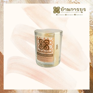 [ANC001-046]บ้านการบูร เทียนหอม กลิ่น นมสด Baankaraboon Aromatic Natural Candle Milk Scent