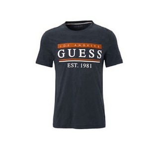 ผ้าฝ้าย 100%เสื้อยืดแขนสั้น ผ้าฝ้าย พิมพ์ลาย Guess แฟชั่นฤดูใบไม้ผลิ และฤดูร้อน สําหรับผู้ชาย และผู้หญิงS-3XL