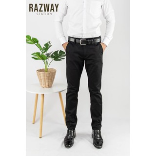 Razway กางเกงชิโน่ ผ้ายืด” ทรงกระบอกเล็ก กางเกงสแล็คชาย รุ่น RZ615