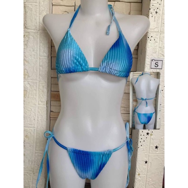 บิกินี่-bikini-สายฝอ-ฟรีไซด์-สีฟ้า