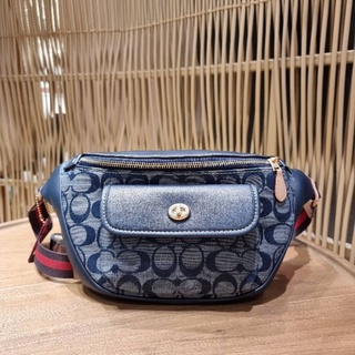 COACH HERITAGE BELT BAG IN SIGNATURE CHAMBRAY
