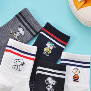 สินค้า [พร้อมส่ง🇹🇭] ถุงเท้าข้อยาว old school รุ่น snoopy