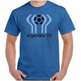[S-5XL] เสื้อยืด พิมพ์ลายฟุตบอล Argentina 78 Footballs Retro 1978 World Cup สําหรับผู้ชาย