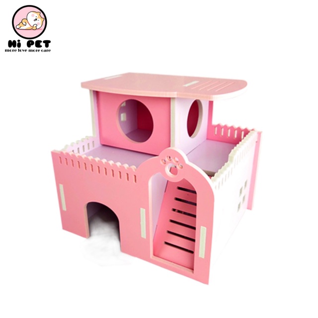 dandan-hamster-small-villa-บ้านไม้-แฮมสเตอร์-มีระเบียง-มีห้องหน้าบ้าน-มีไม้ลื่น