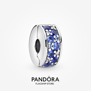 Pandora จี้คลิปหนีบ สีฟ้า ของขวัญวันเกิด สําหรับสุภาพสตรี p825