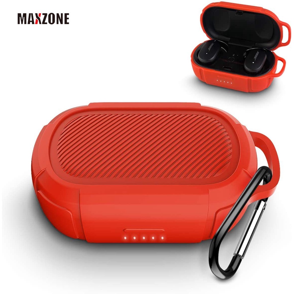MAXZONE for Bose Earbuds Case, Silicone Soft AntiLost