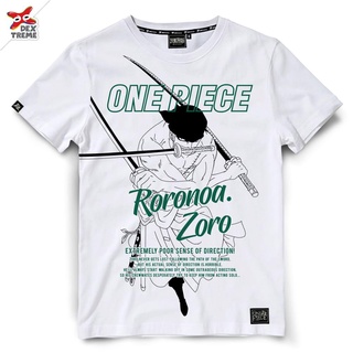 ✔☞▷เสื้อยืดวันพีช One Piece-1493-WH : ZORO : โซโล