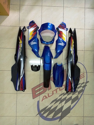 NICE 110 U BOX ชุดสี น้ำเงินดำ ส่งฟรี เฟรมรถ กรอบรถ แฟริ่ง Honda ไนท์ 110 ABS