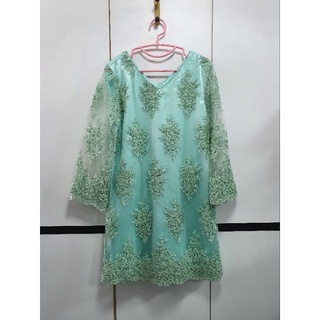 2nd Dress  ใส่ออกงาน ผ้าสั่งตัด ผ้าลูกไม้ ปักเลื่อมหรูหรา