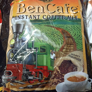 Ben cafe instant coffee mixกาแฟรถไฟแบบ50ซองสุดคุ้มกาแฟทรีอินวันหอมกลมกล่อมมีฮาลาส