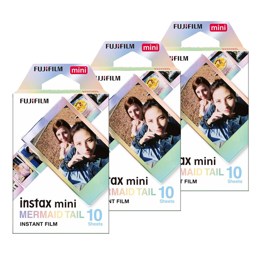 ภาพหน้าปกสินค้าfujifilm instax mini ฟิล์มหางเมอร์เมด 30-20 แผ่น fuji mini 8 9 11 40 liplay กล้องถ่ายรูป จากร้าน misuta.th บน Shopee