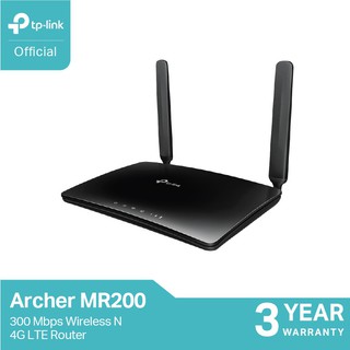 4G Router TP-LINK (Archer MR200) Wireless AC750 Dual Band (เสาแบนรับส่ง3G/4G ) เร้าเตอร์ใส่Simปล่อยไวไฟ(ประกัน3ปี)