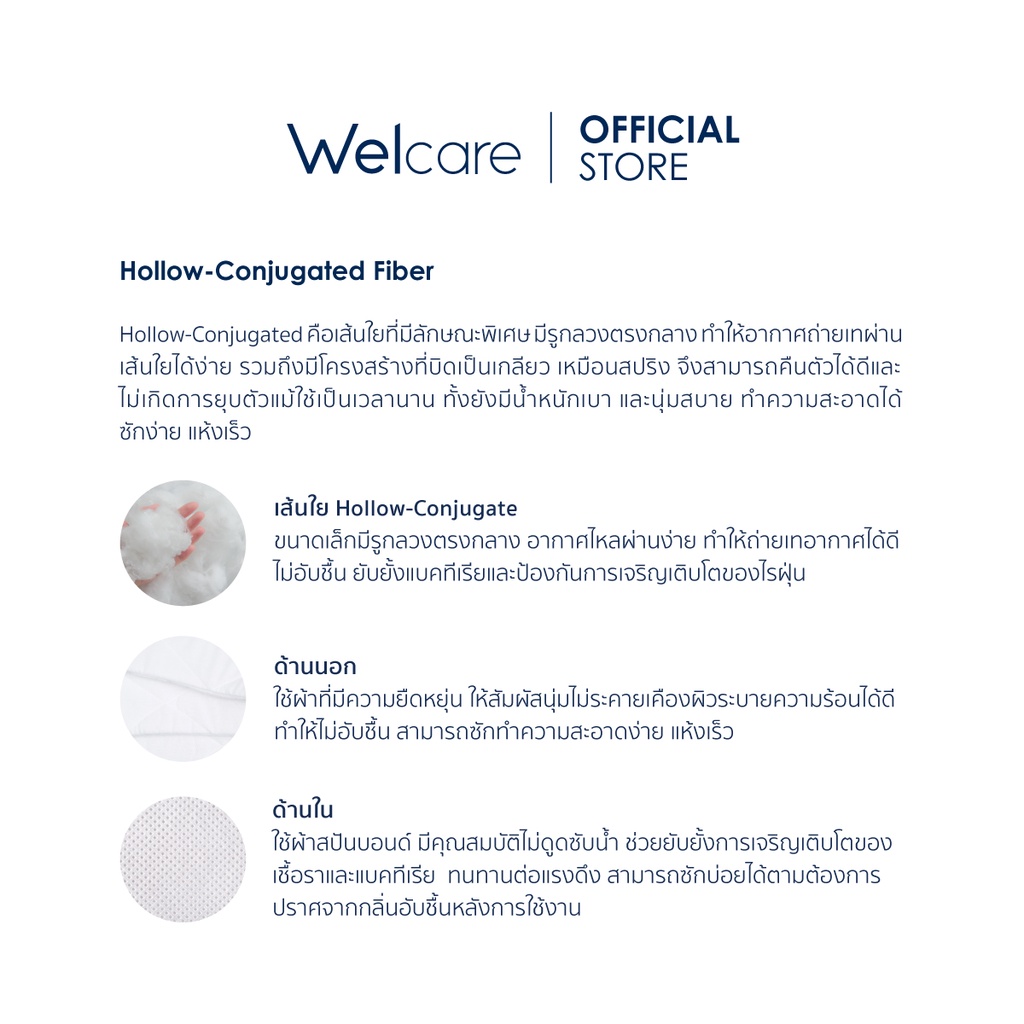 ภาพสินค้าWelcare ถุงสวมหมอน Hollow Conjugate จากร้าน welcare_brand บน Shopee ภาพที่ 5