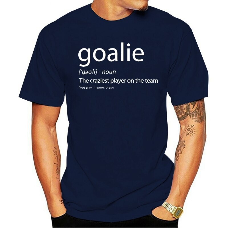 ใหม่ เสื้อยืดลําลอง แขนสั้น พิมพ์ลาย Goalie Gear Goalkeeper Definition