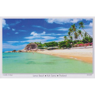 ภาพขนาดย่อของภาพหน้าปกสินค้าSM009 Postcard โปสการ์ดไทย ทะเลไทย เกาะสมุย หาดละไม จากร้าน jchaiyuth บน Shopee