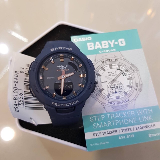 ภาพสินค้าแท้ศูนย์ นาฬิกาออกกำลังกาย Baby-g BSA-B100 series. นับก้าว ประกัน Cmg 1 ปี จากร้าน sabyjaitime บน Shopee ภาพที่ 7