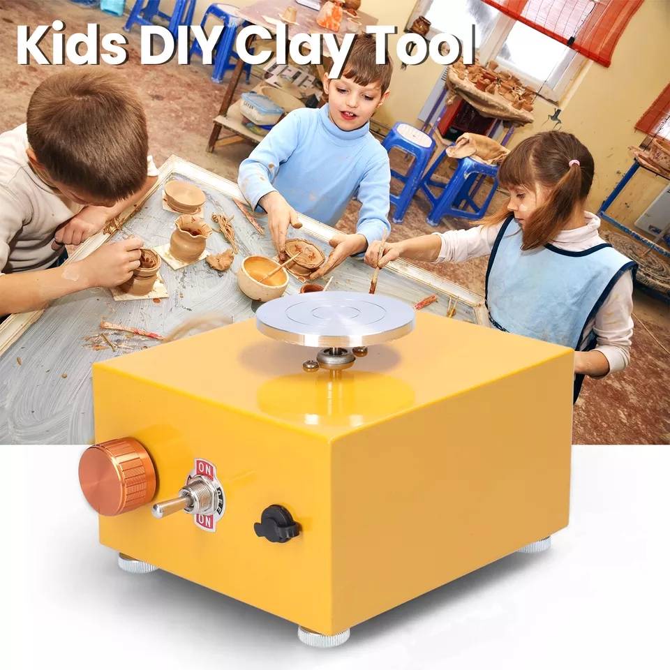 เครื่องปั้นดิน เครื่องปั้นดินเผา art DIY pottery wheel kit mini Pottery ...