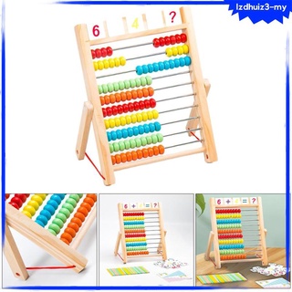 ❃✒Gemgem Loey  Wooden Education Abacus Kid Early Math Wooden Counting Frame with Number
