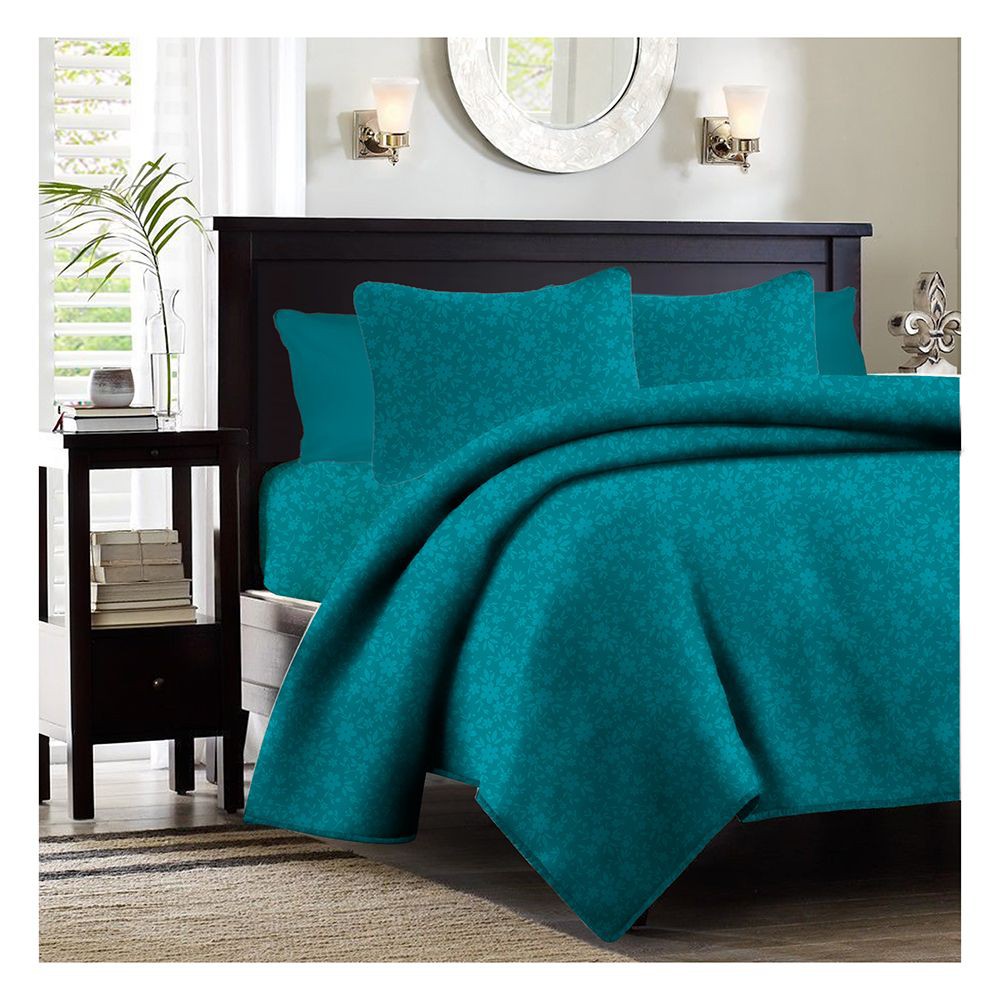 ชุดเครื่องนอน-ชุดผ้าปู-k6-home-living-style-floral-blue-เครื่องนอน-ห้องนอนและเครื่องนอน-bed-set-home-living-style-floral