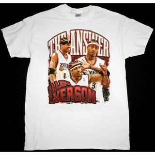 TSHIRTฝ้ายเสื้อยืด พิมพ์ลาย Philadelphia 76Ers Allen Iverson สไตล์วินเทจ สําหรับผู้ชาย 2022s-5xl