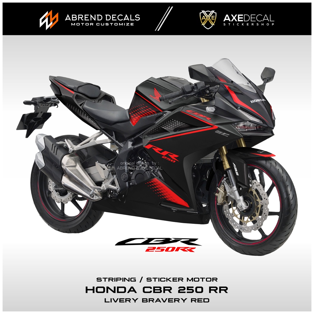 สติกเกอร์รูปลอก-กําหนดเอง-สีแดง-สําหรับรถจักรยานยนต์-honda-cbr-250-rr-cbr-250rr