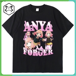 เสื้อยืด พิมพ์ลายอนิเมะ Spy X Family Anya Forger สไตล์ญี่ปุ่น แฟชั่นสําหรับผู้หญิง#39; s เสื้อยืด ผ้าฝ้าย โอเวอร์ไซซ์ ลํ
