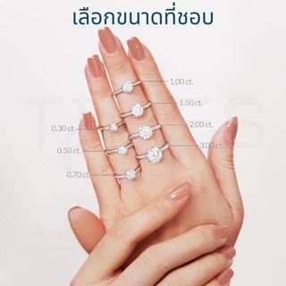 ภาพขนาดย่อของภาพหน้าปกสินค้าTimes Gem เ แหวนเพชรชู 1.90 กะรัต ~ เพชรสังเคราะห์ เหลี่ยม(H&A) นำเข้าเพชรเอง โรงงานทำเพชรแท้กว่า30ปี Gift Ring Fashion แหวนเงินแท้ 925 ทองคำขาว18K KMR027 06 จากร้าน times_gem_moissanite.th บน Shopee ภาพที่ 7