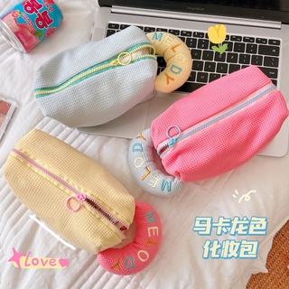 ราคาพร้อมส่ง!! Bentoy Milkjoy กระเป๋าเครื่องสําอาง ผ้าสักหลาดนิ่ม ลายการ์ตูน สไตล์เกาหลี แฟชั่นสําหรับผู้หญิง สีแคนดี้