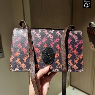 (แท้ 💯%‼ Factory) CO ACH 88343 CAMILLE CROSSBODY WITH HORSE AND CARRIAGE PRINT AND ARCHIVE PATCH