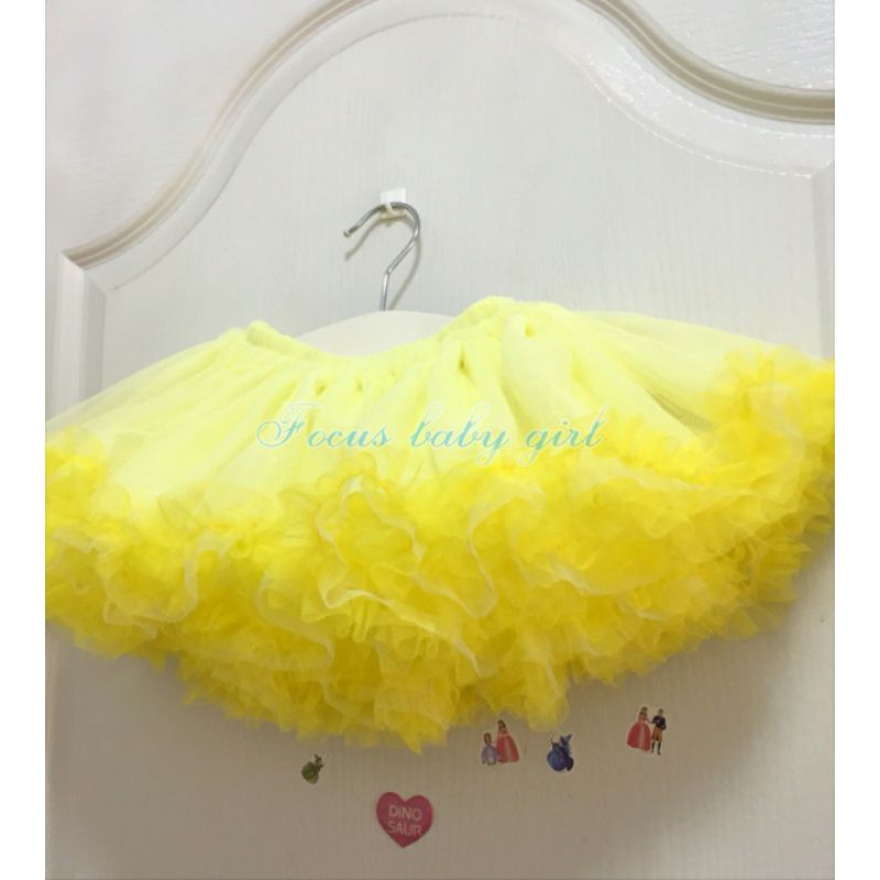 กระโปรงฟูฟูสีเหลืองชายฟูสีเหลืองเข้ม-รุ่น-basic-tutu