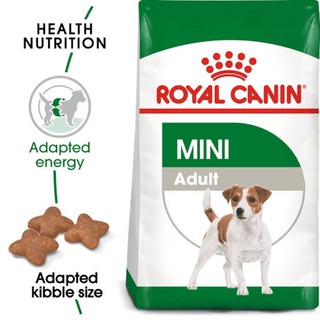 อาหารชนิดเม็ด Royal canin mini adult 2kg สำหรับสุนัขโตพันธุ์เล็กโตเต็มวัยอายุ 10ด.ถึง 8 ปี  ขนาด 2 Kg.