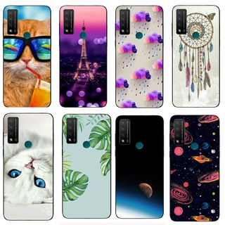 เคสโทรศัพท์มือถือ ยางซิลิโคนนิ่ม TPU หรูหรา สีดํา สําหรับ TCL 20 R 5G TCL 20R 5G TCL20R 5G