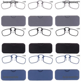 [Easycoagulate]1Set Unisex Optics Presbyopic Nose Clip Reading Glasses Clear Lens +1.5/2.0/2.5