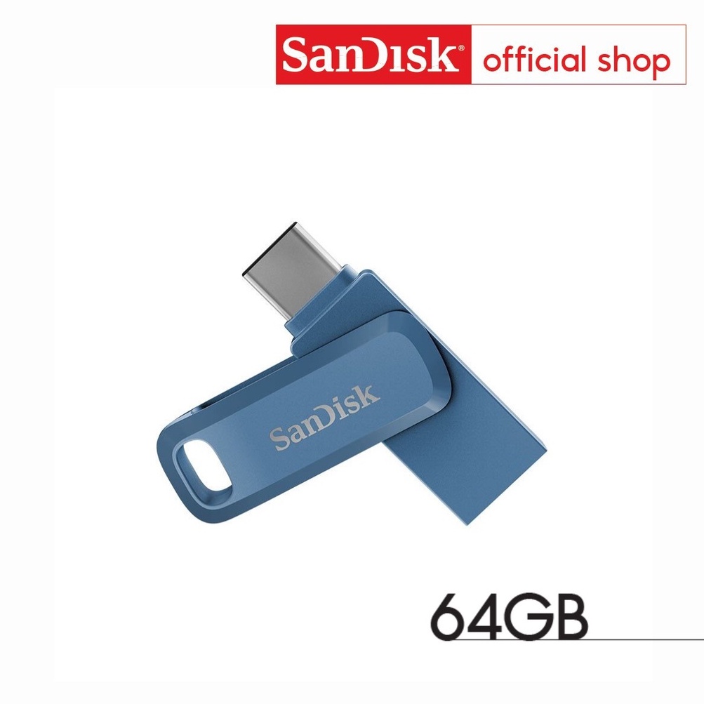 รูปภาพสินค้าแรกของSanDisk Ultra Dual Drive Go USB Type-C 64GB Navy blue (SDDDC3-064G-G46NB, สีน้ำเงิน)