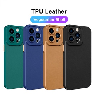 เคสโทรศัพท์ซิลิโคน TPU หนังนิ่ม ป้องกันกล้อง หรูหรา สําหรับ iPhone 13 12 11 Pro Max X XR XS Max