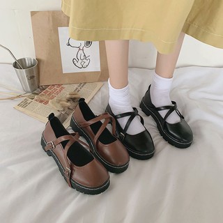 🔥Hot sale！ โมริผู้หญิงรองเท้าหนังขนาดเล็กนักเรียนหญิง ins ฤดูร้อนเวอร์ชั่นเกาหลีย้อนยุคสาวน่ารักนุ่มปากตื้นแมรี่เจนรองเ